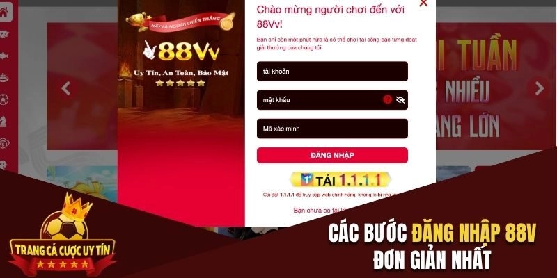 Các bước đăng nhập 88V đơn giản nhất