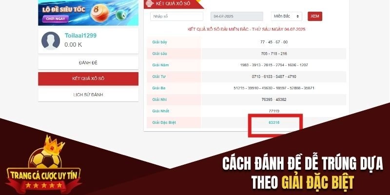 Cách đánh đề dễ trúng dựa theo giải đặc biệt