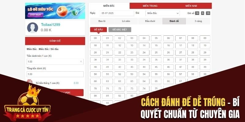 cách đánh đề dễ trúng
