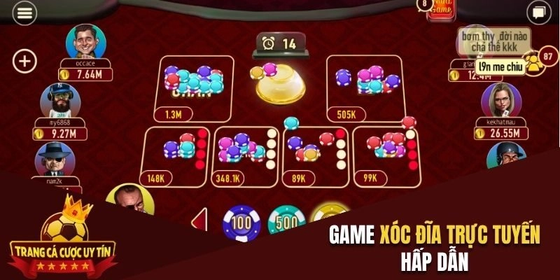 Game xóc đĩa trực tuyến hấp dẫn