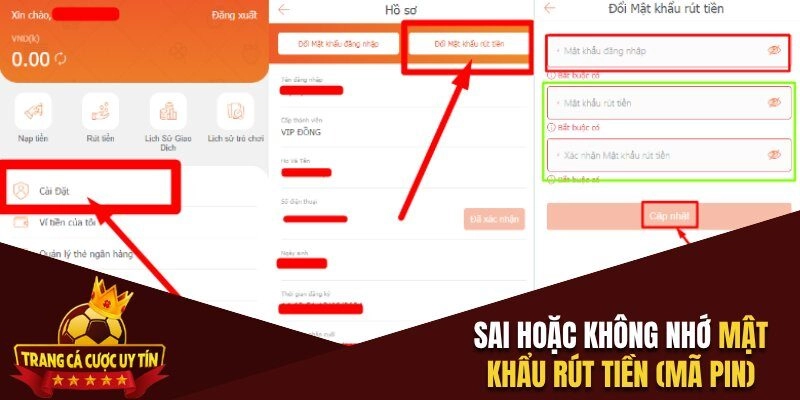 Hướng dẫn khắc phục vấn đề về mã PIN rút tiền