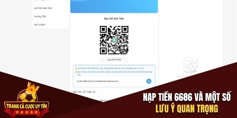 Nạp tiền 6686 và một số lưu ý quan trọng