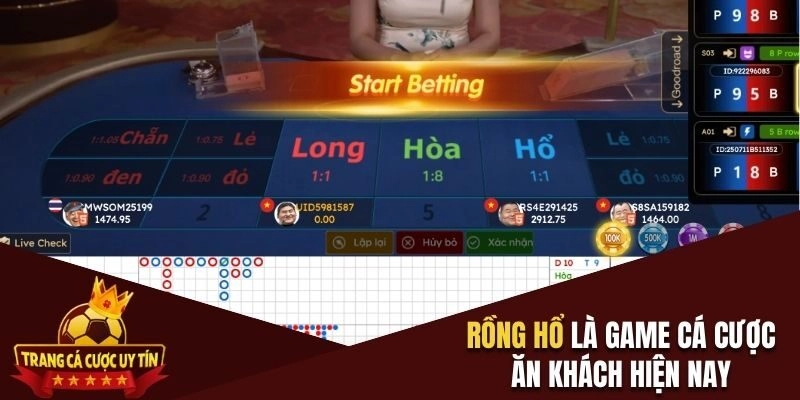 Rồng hổ là game cá cược ăn khách hiện nay
