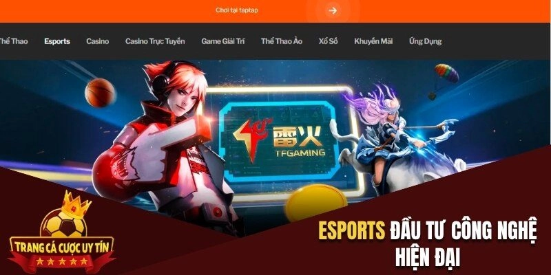 Sảnh Esports đầu tư công nghệ hiện đại