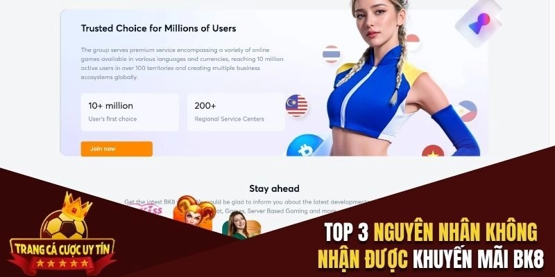 Top 3 nguyên nhân không nhận được khuyến mãi BK8