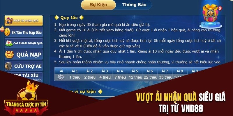 Vượt ải bỏ túi giá trị quà tặng cực chất